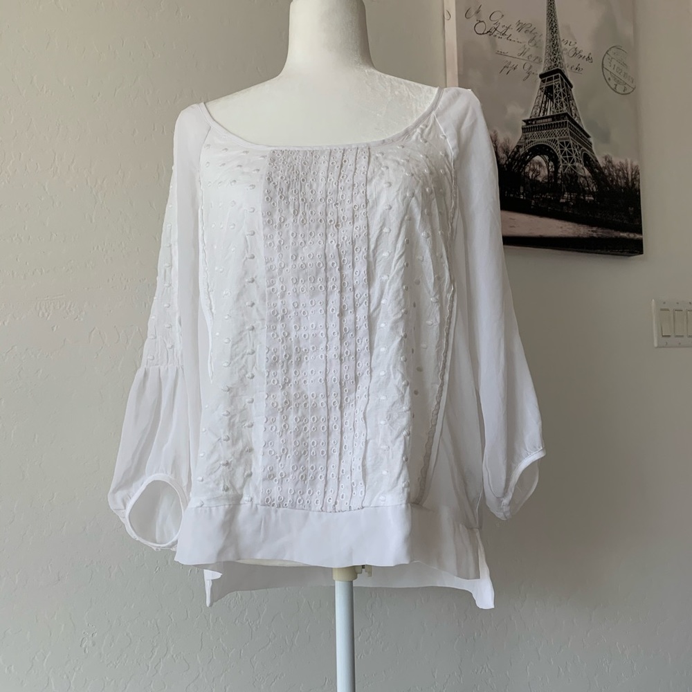 American Eagle Outfitters georgette white blouse